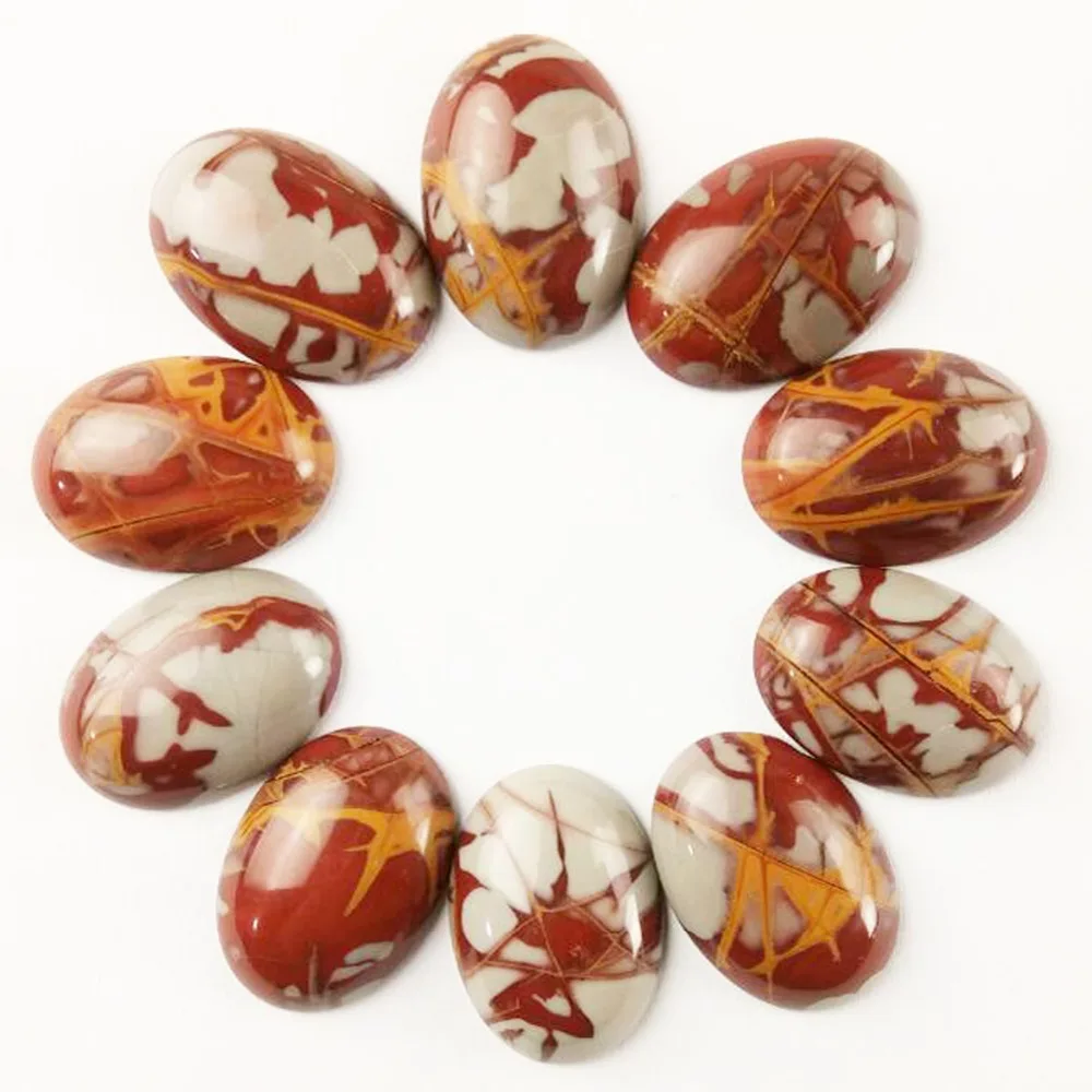 10 шт. великолепный Интригующий интересный Австралийский рисунок Jaspers овальный