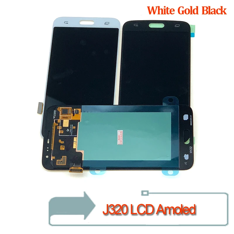 AMOLED ЖК дисплей для SAMSUNG J3 2016 Дисплей Сенсорный экран Galaxy планшета J320FN J320 J320F черный