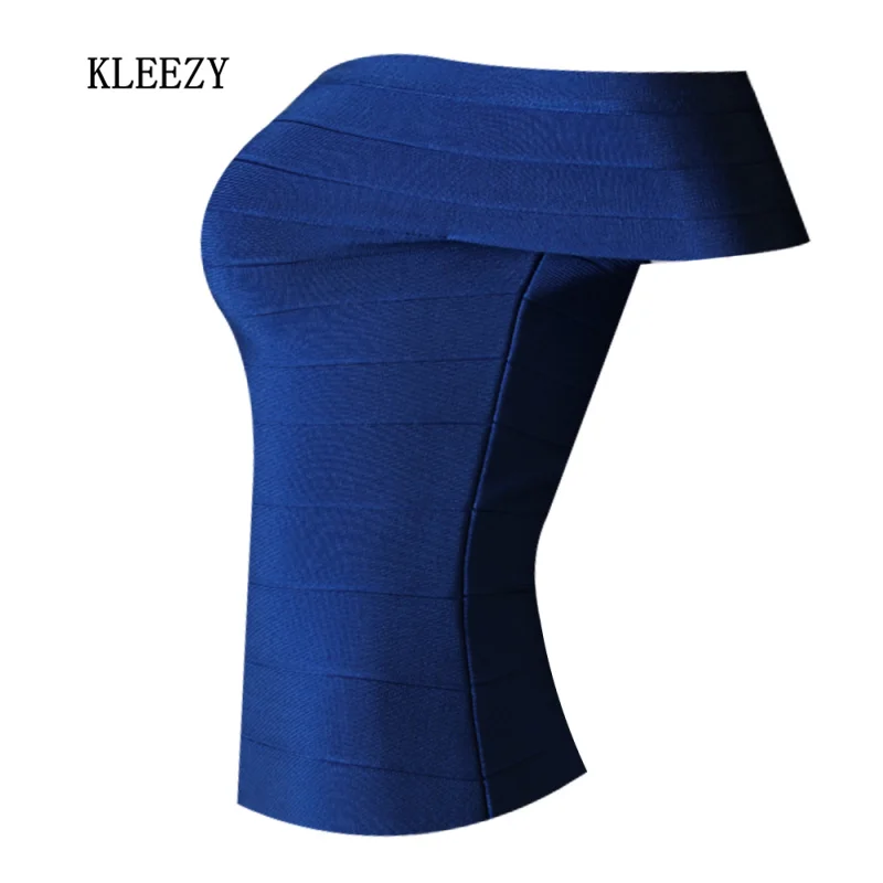 Kleezy с открытыми плечами Slash шеи бинты Женщины Топ Леди жилет Camiseta 4 вида цветов