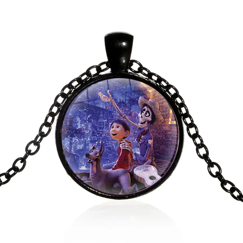 Новое поступление Аниме фильм Коко Винтаж Сплав ожерелье Античная Бронза Кулон