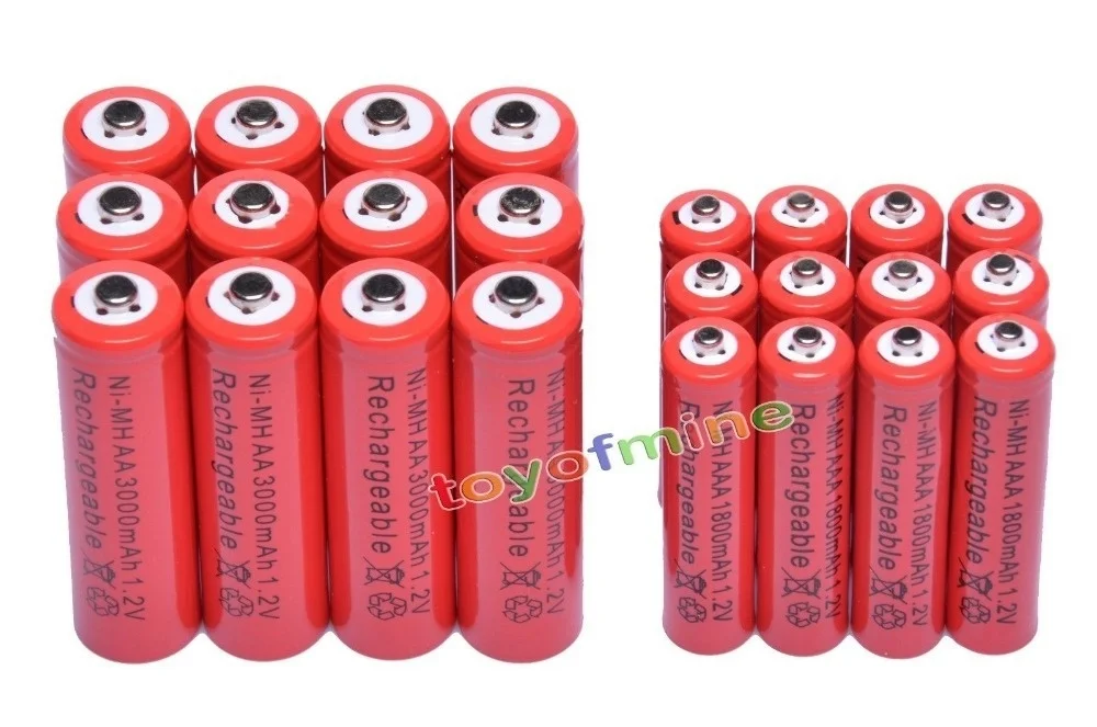 AA 3000mAh + AAA 1800mAh 1 2 V NiMH 14500 аккумуляторная батарея 2A 3A батарея|Перезаряжаемые