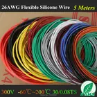 5M 16.4FT -26 AWG Гибкая силиконовая провода RC кабель 26AWG 300.08TS OD 1,5 мм Луженая Медный провод с 10 Цвета для того, чтобы выбрать