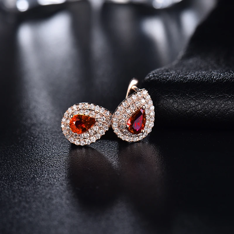 LOVERJEWELRY женские серьги Пуссеты Серьги ювелирные изделия натуральный красный
