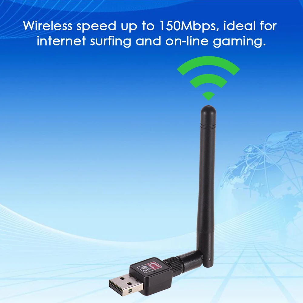FSD 2DB мини беспроводной USB адаптер приемник WiFi с антенной для цифрового