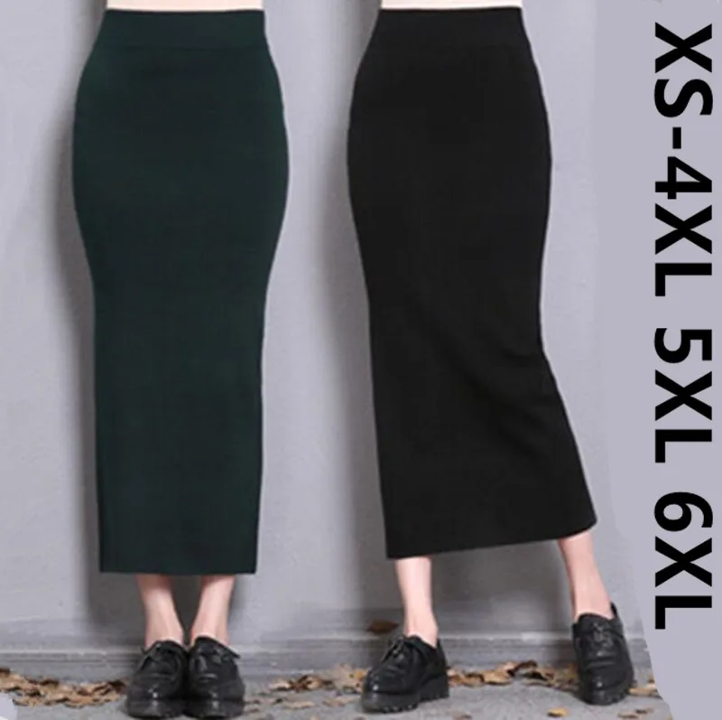 Женская длинная юбка-годе черная серая красная синяя фиолетовая из плотной ткани