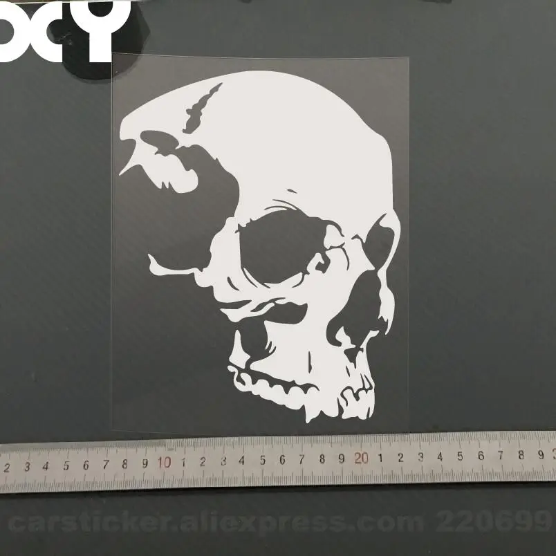 

Классный бампер с черепом Jdm стандартной длины 7 дюймов * 5,5 дюймов, забавные виниловые наклейки, светоотражающий Тип