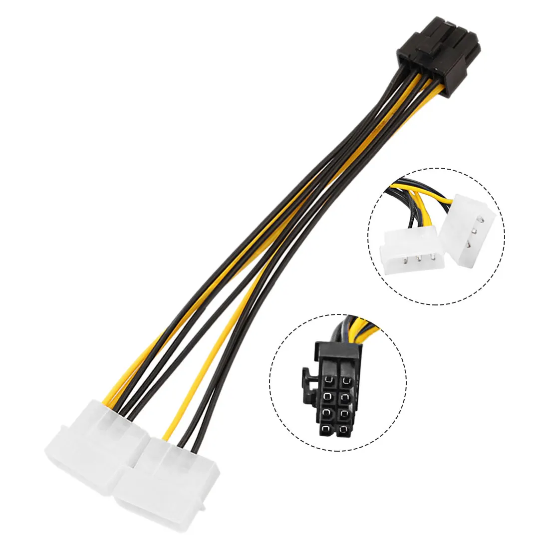 6 дюймовый 8 контактный разъем PCI Express LP4 4 Molex IDE адаптер питания экспресс