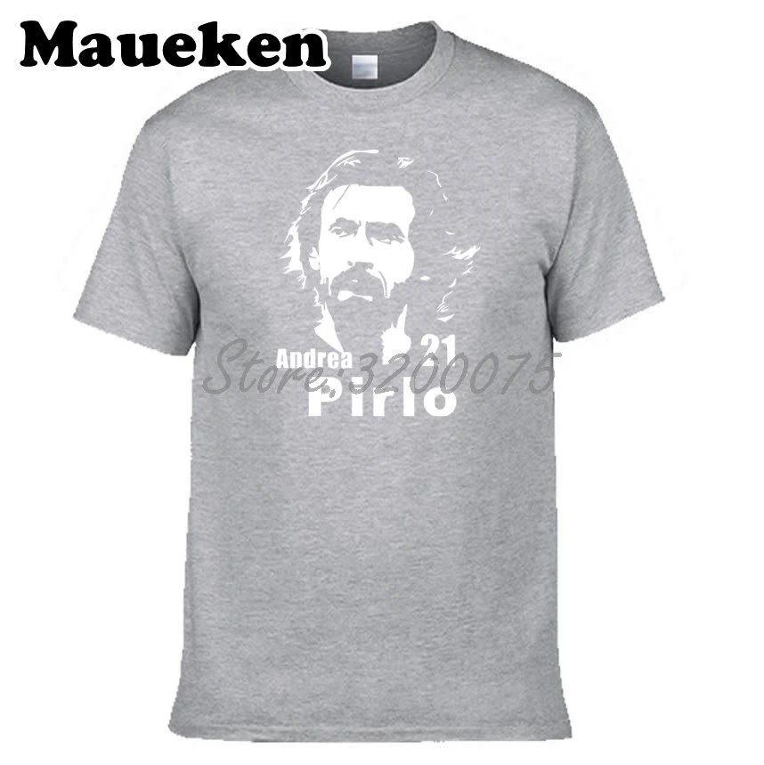 Мужская итальянская футболка с надписью Sleep skin 21 Andrea Pirlo legend для фанатов зрителей