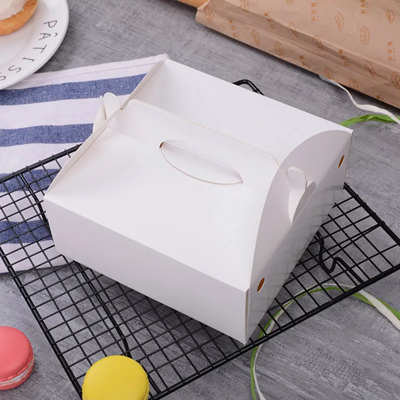 10pcs/lot Cake Box for 6 Inch Cake/Dessert solid Gift For Wedding Favors Christmas Party Paperboard Boxes Blank Storage Bags | Дом и сад