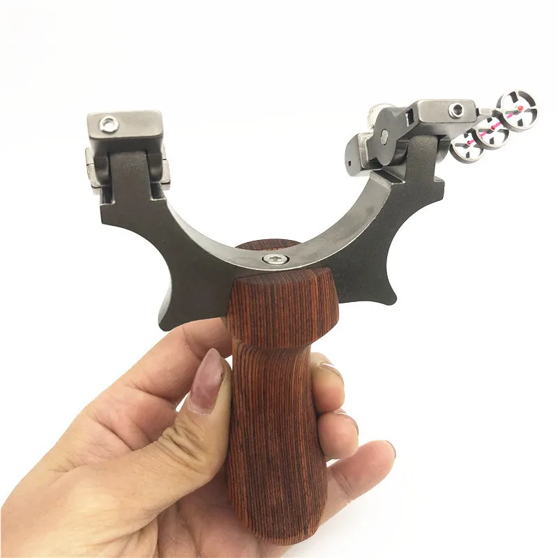 Slingshot из нержавеющей стали для охоты slingshot плоская кожаная Резиновая лента спорта