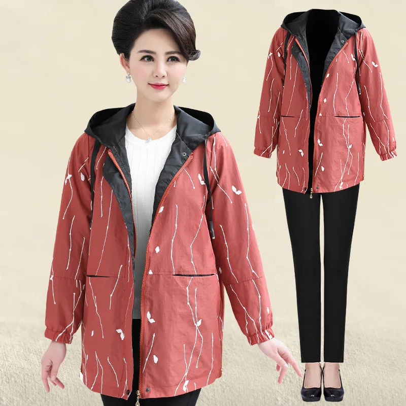 Куртка для женщин размера плюс 4XL повседневные свободные пальто с капюшоном