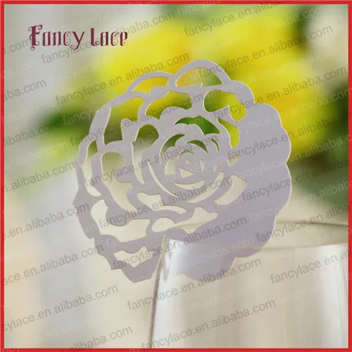 60 шт. кружево сделай сам цветок роза свадебные украшения карточка с местом для