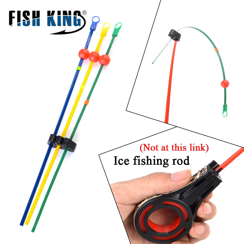 FISH KING 20 шт./упак. 3 цвета 190 мм топ для зимней подледной рыбалки из Нержавеющей