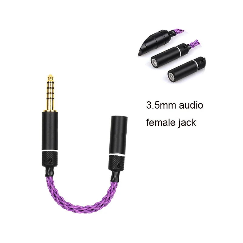 OKCSC HiFi Audio Cable 3.5mm 2.5mm 4.4mm Balanced Female Mum Adapter Cable to Male Output Dad for SONY Earphone Amplifier MP3