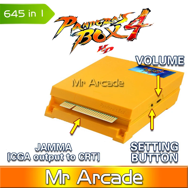 Pandora box 4 VGA / CGA output for LCD CRT 645 in 1 game board arcade bundle video-arcade jamma boards accesorios kit | Спорт и