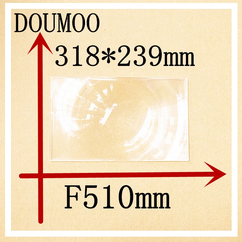 

Large fresnel lens Rectangle 318*239 mm Focal length 510 mm Condenser lens Plastic fresnel lens Plane magnificat fresnel lens