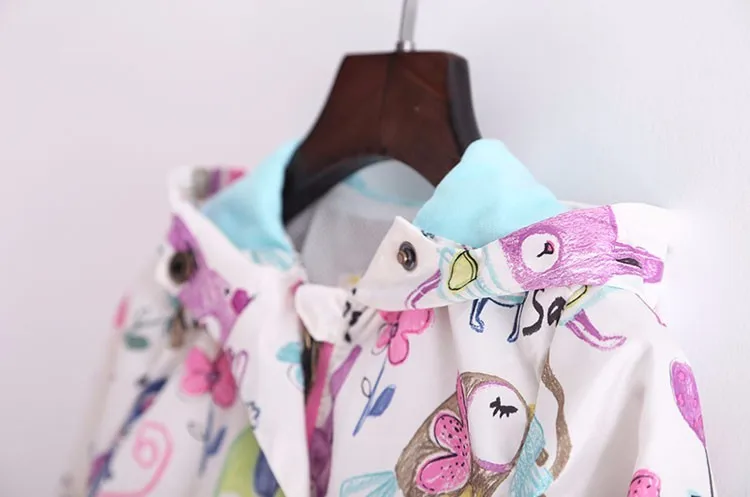 BibiCola/весенне-летние куртки для девочек детское пальто повседневная верхняя