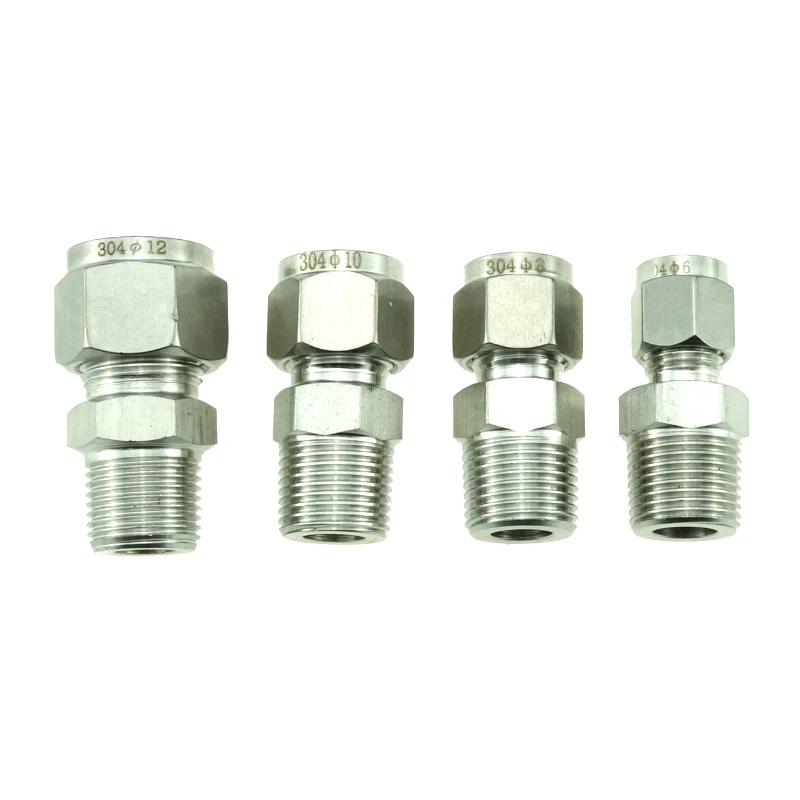 Компрессионный фитинг с двойным наконечником SS304 6 мм 8 10 12 трубка OD x 1/8 &quot1/4&quot 3/8