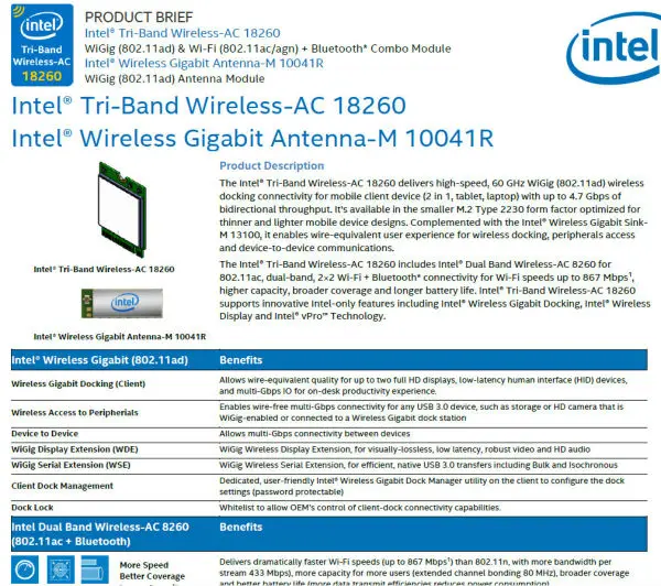 Совершенно новая трехдиапазонная беспроводная сетевая карта intel Wireless-AC 18260 18260NGW