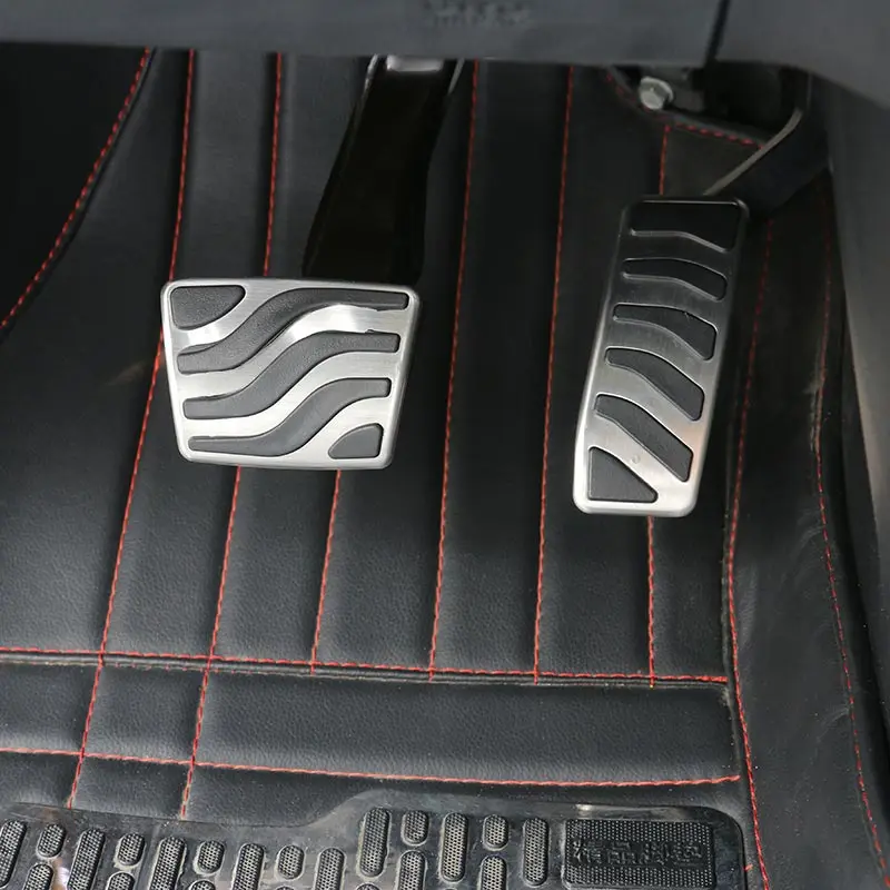 

SHINEKA Original Design Fuel Gas Foot Brake Pedal Cover Kit Alluminium Alloy for Jeep Cherokee 14-16 Car Styling