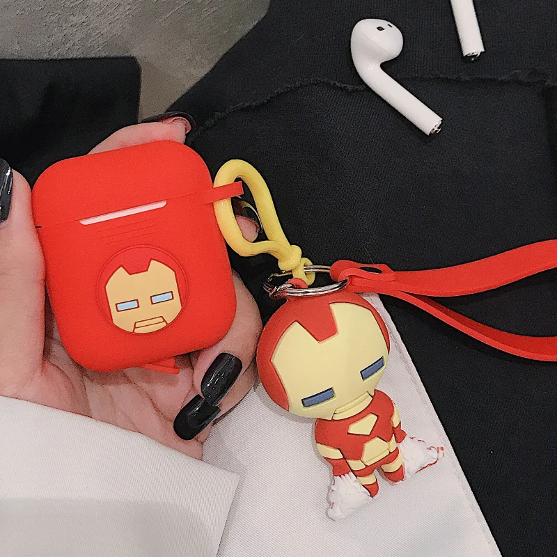 Style 1 Bluetooth наушники милый DIY силиконовый чехол для Apple Airpods чехол 1 2 Чехол Аксессуары Защитный чехол анти-потеря мультфильм декор - Цвет: Style 1