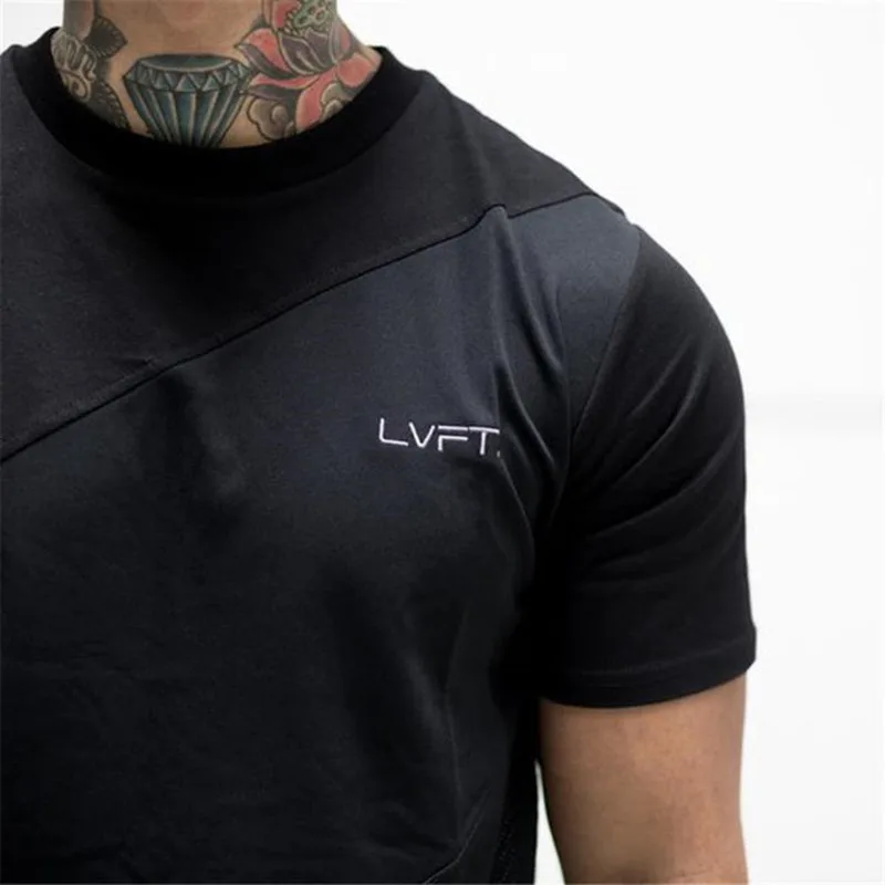 Voobuyla 2019 Summer Shirt Cotton Gym Fitness Men T-shirt Brand Clothing Sports T shirt Male Print Short Sleeve Running | Спорт и