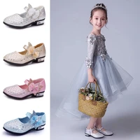 2019new kids shoes rhinestones princess childrens baby girls shoes dance wedding party shoes for girl 3 4 5 6 7 8 9 10 11 12 14t