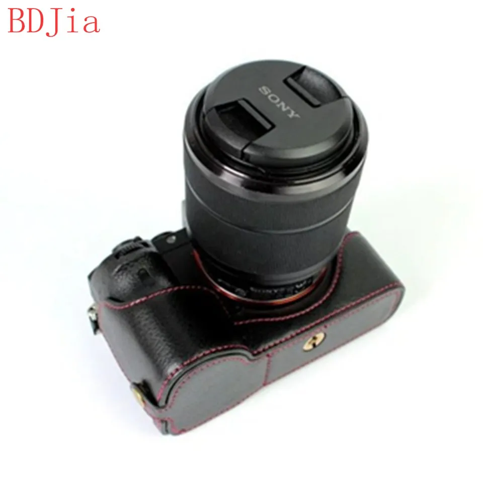 Натуральная Воловья кожа корпуса для половины камеры база Sony A7 A7R A7S с отверстием