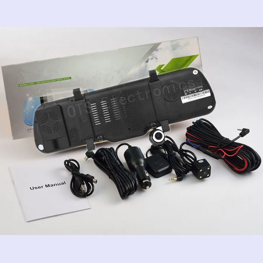 5 дюймов Android GPS Навигации DVR Радар-Детектор Зеркало Заднего вида FHD 1080 P 4.4.2 Allwinner 23