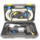 Автомобильная мойка высокого давления, 80 Вт, портативный, 12 В постоянного тока, 5,5 лмин, автоматический реле давления, водяной насос с 2 адаптерами