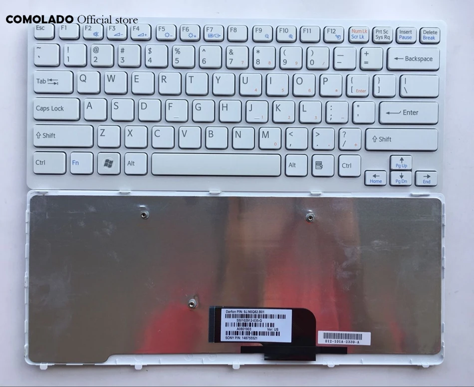 Английская клавиатура для Sony Vaio VPC-CW VPC CW VPCCW CW16EC CW18FC CW26EC CW28EC CW2S3C CW2S6C черно-белая