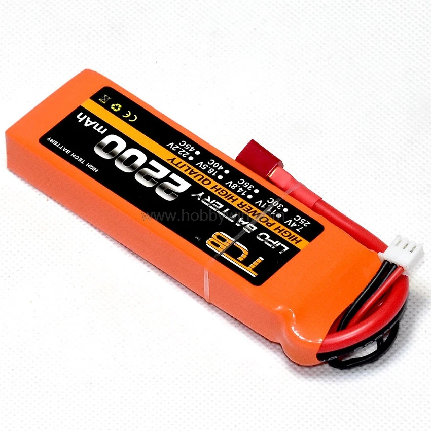 7.4V 2S 2200mAh 25C LiPo Battery Burst 40C T-plug XT60 option for RC Model Airplane Helicopter FPV Drone Racing Boat Buggy Truck | Игрушки и