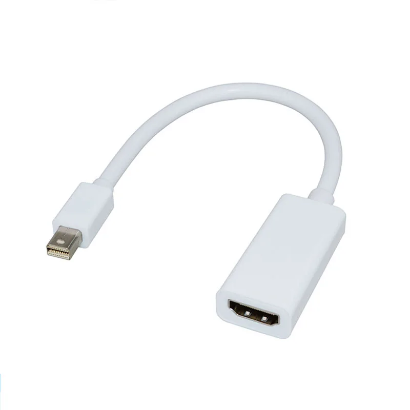 Белый Мини DP к hdmi-кабель, адаптер Mini Displayport Male-HDMI Женский конвертер для ПК Macbook HDTV проектор