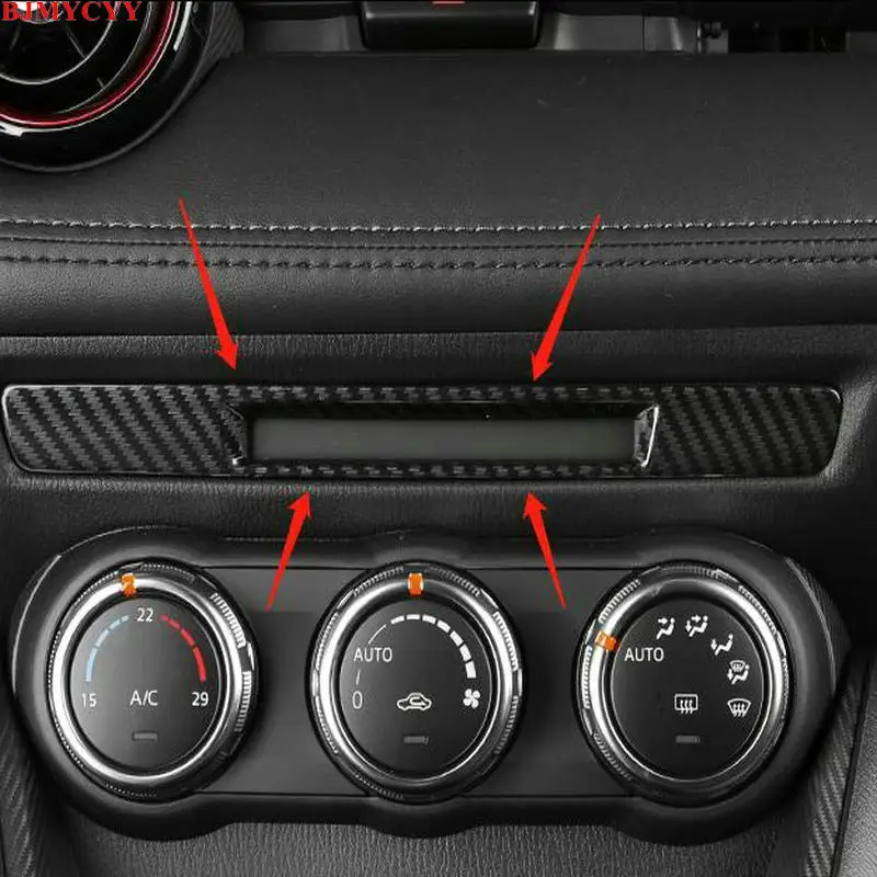 BJMYCYY для Mazda CX3 2017 2018 центральная консоль из углеродного волокна
