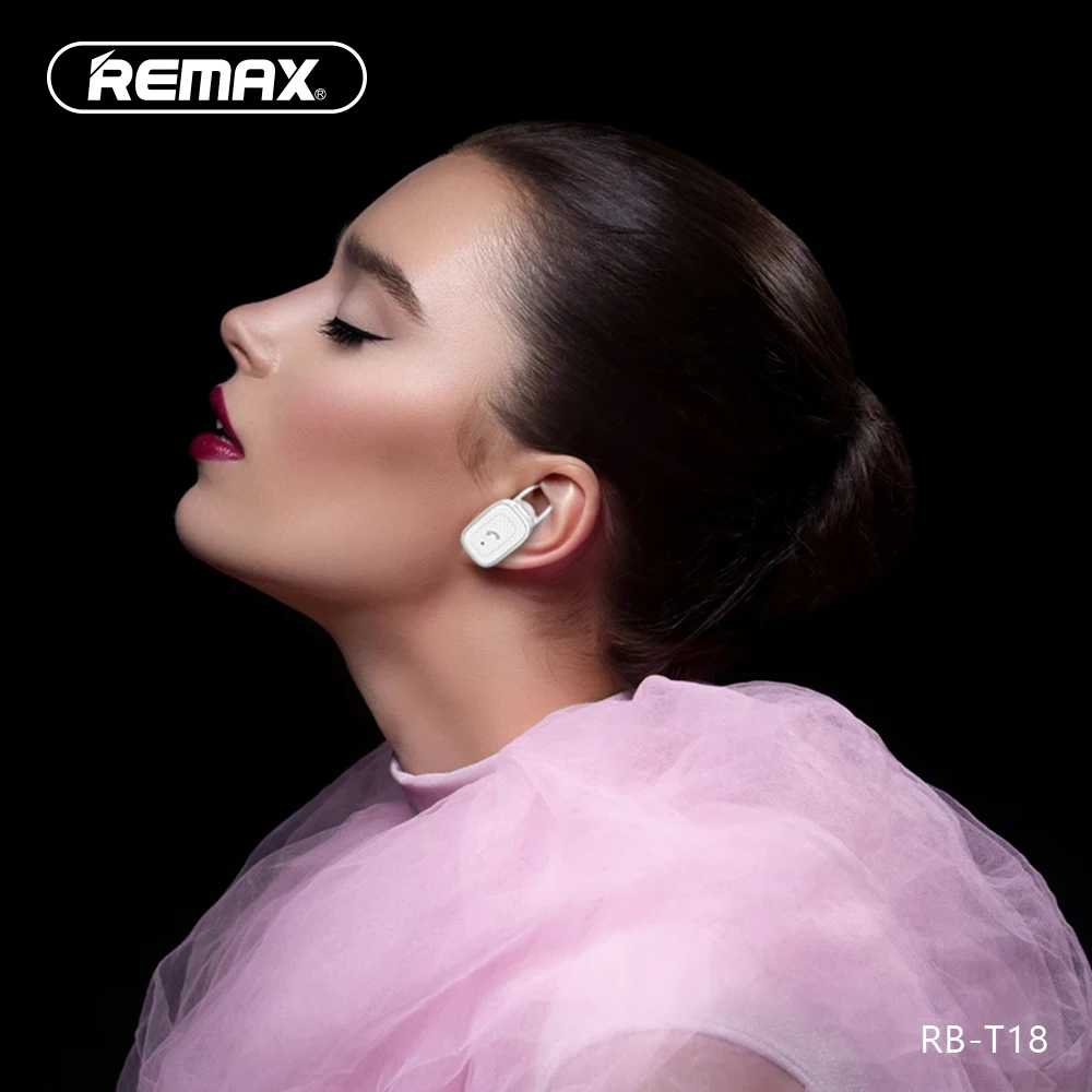 Мини наушники REMAX с микрофоном HD беспроводная гарнитура чистым звуком Bluetooth V4.1