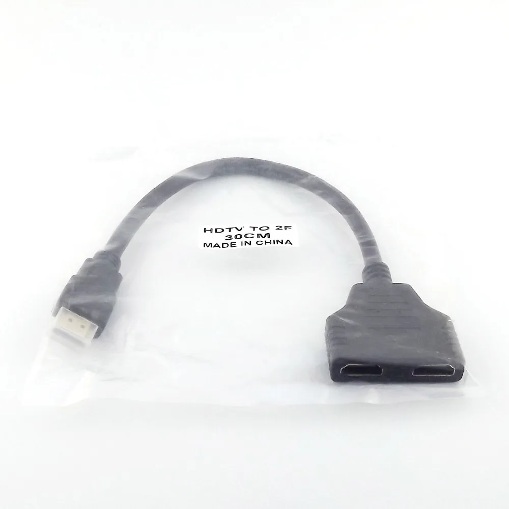 1 шт. разветвитель переходник 1080P HDMI на 2 гнезда 30 см|hdmi out|hdmi port1080p hdmi |