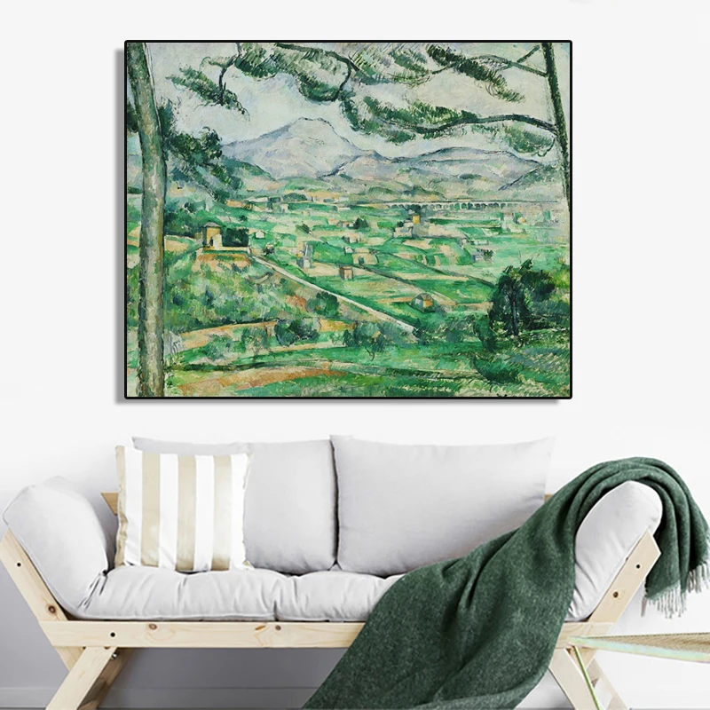 Laeacco Canvas Calligraphy Painting Spring Landscape Posters and Prints Wall Art Picture for Living Room Home Decoration | Дом и сад