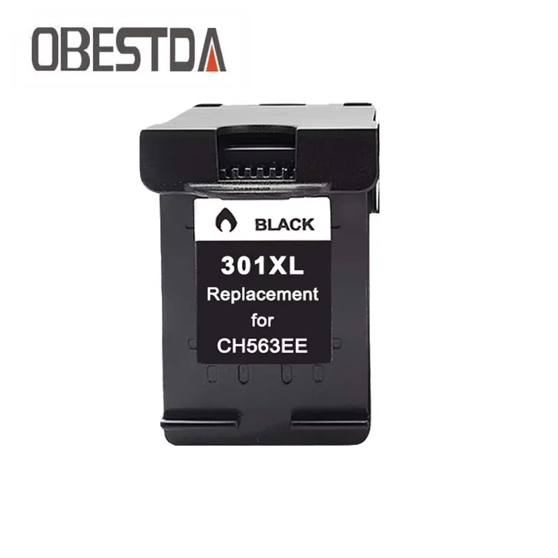 Black Obestda 301XL сменный картридж для hp 301 xl для hp 301 картридж для Deskjet 1010 1510 1512 1514 2050A 2540 - Цвет: Black