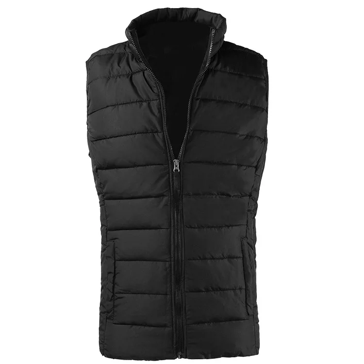 ZOGAA 2019 Casual Cotton Men Down Vest Male Sleeveless Stand Collar Warm Jacket Men's Coat Black Grey | Мужская одежда