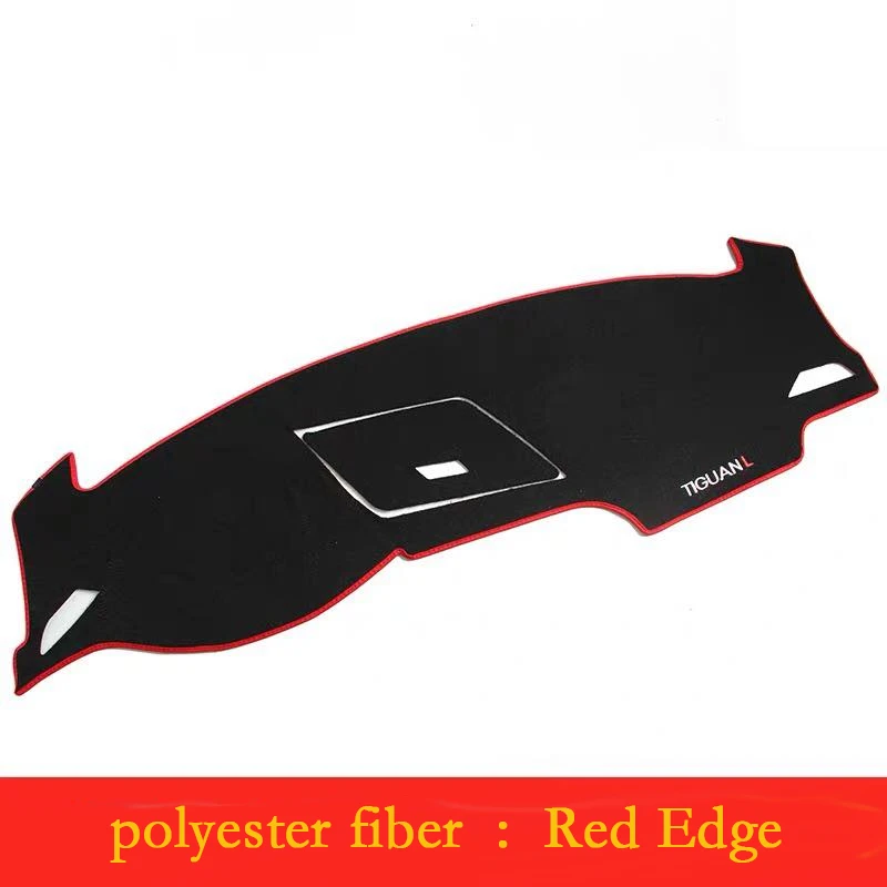 Polyester - Red Для Volkswagen Tiguan L Солнцезащитная Накладка коврик для приборной панели коврик для салона автомобиля центральная консоль - Название цвета: Polyester - Red
