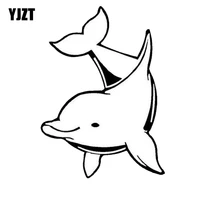 yjzt 10 214cm dolphin cute marine animal window decals classic creative motorcycle car sticker c6 1240