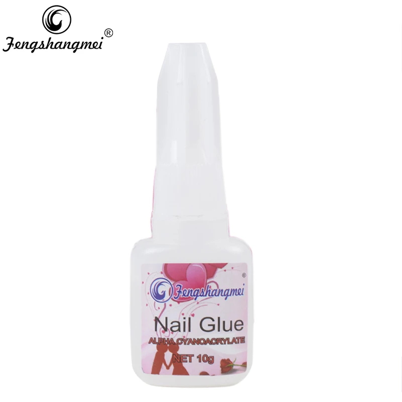 Fengshangmei 10 г искусственный клей для ногтей с кистью Стразы дизайна декоративный