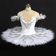 Профессиональная балетная пачка с серебряной вышивкой B1045 для