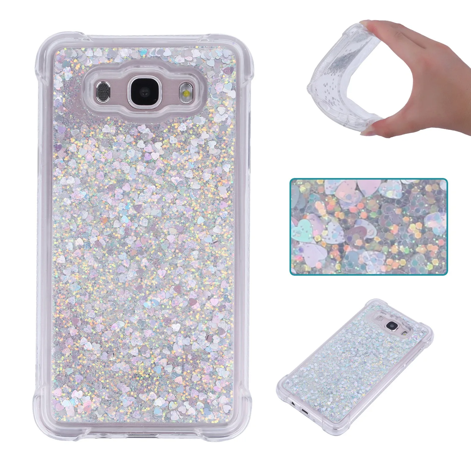 Для Samsung Galaxy J3 J5 J7 J36 J56 J76 динамичный, жидкий песок чехол SM-J320F/DS SM-J510FN/DS SM-J710FN/DS мягкий чехол для задней крышки