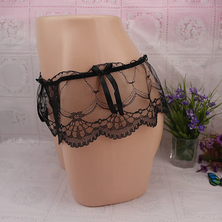 Мужские кружевные прозрачные трусики Sissy сексуальное нижнее белье для геев