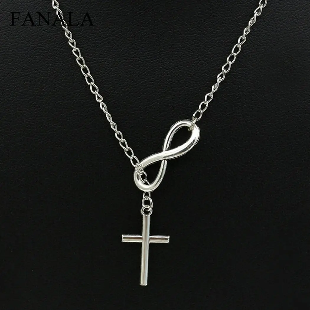 Лариат Мода номер 8 Форма крест кулон Для женщин Цепочки и ожерелья | Украшения