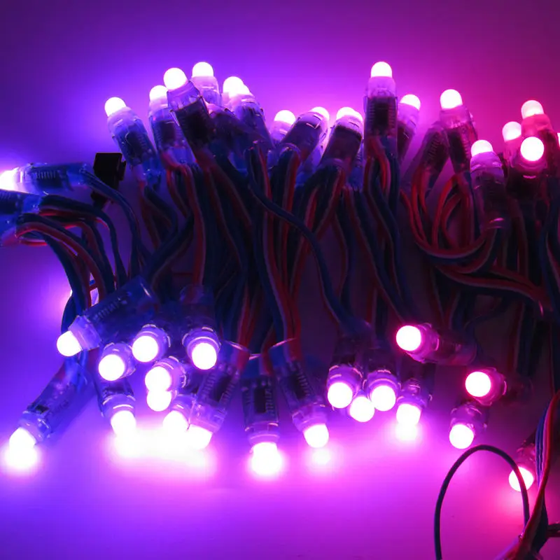 СВЕТОДИОДНАЯ Гирлянда WS2801 с пиксельным rgb-светодиодом 12 мм световой модуль