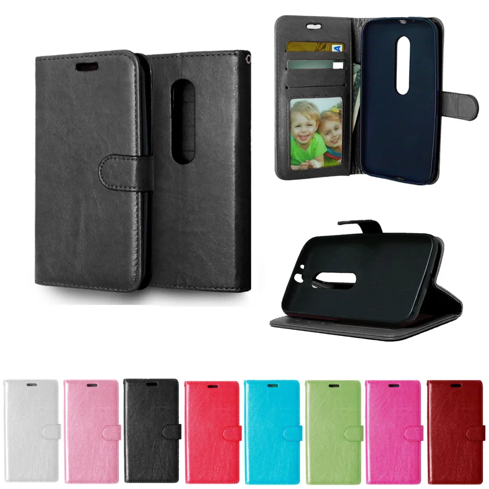Чехол для Motorola MOTO G 3 го поколения G3 2015 XT1541 XT1542 XT1543 однотонный кожаный чехол