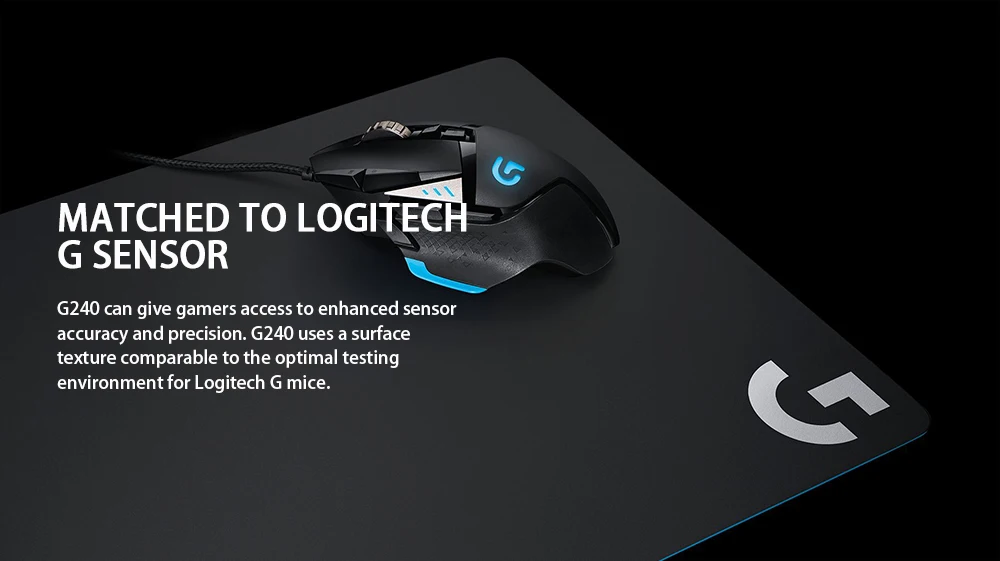 Тканевый игровой коврик для мыши logitech G240 для игр с низким dpi установкой резиновой текстуры ткани коврик для мыши с умеренной поверхностью