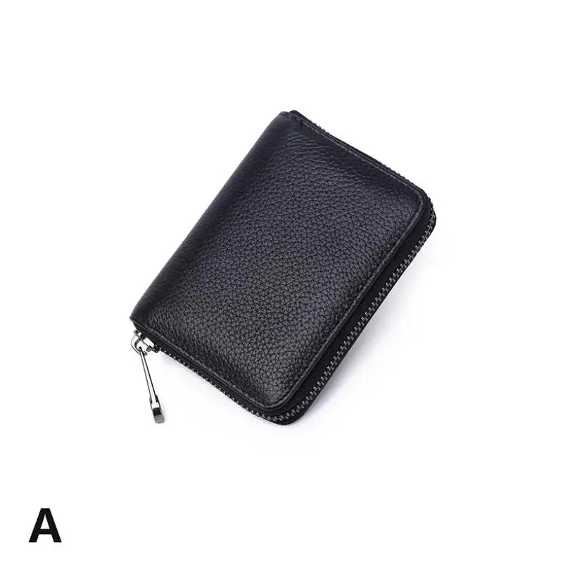 A Men Wallet Credit Card Holder PU RFID Blocking Pocket Purse - Цвет: A